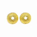 gold SEA URCHIN stud earrings in 925 sterling silver