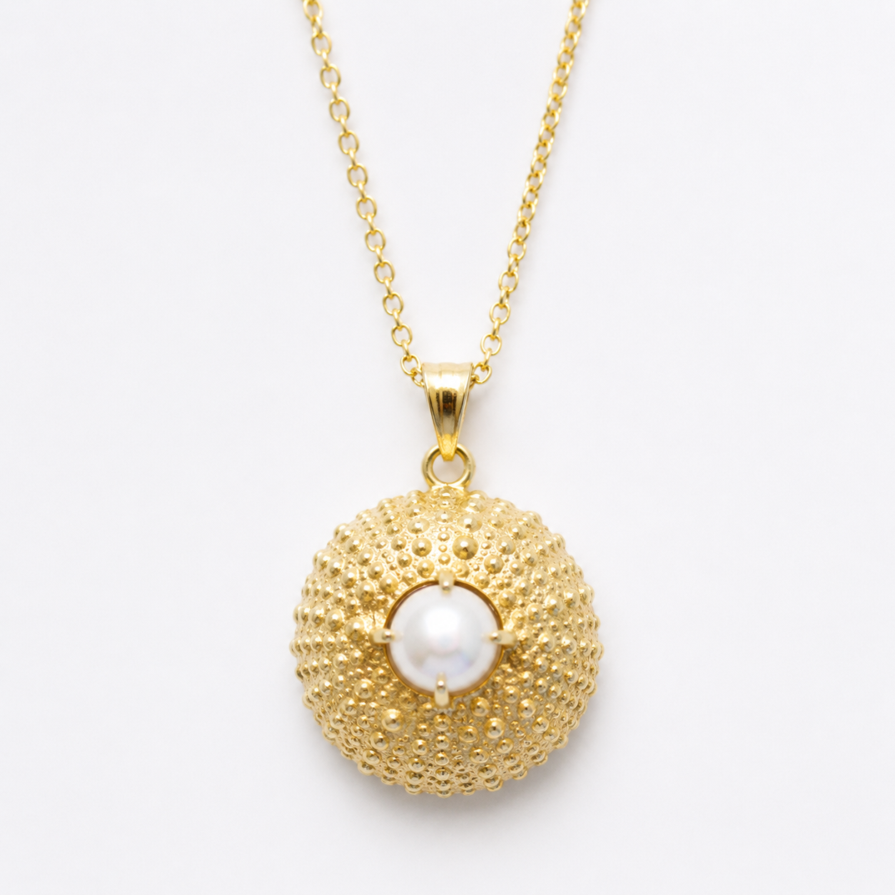 gold-sea-urchin-necklace-pearl.jpg Gold Sea Urchin Necklace with Pearl