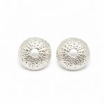 Handmade 925 sterling silver sea urchin stud earrings inspired by marine life.Handmade 925 sterling silver sea urchin stud earrings inspired by marine life.