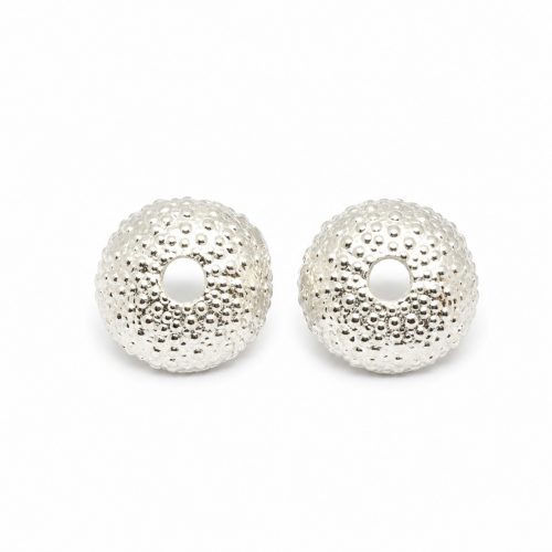 Handmade 925 sterling silver sea urchin stud earrings inspired by marine life.Handmade 925 sterling silver sea urchin stud earrings inspired by marine life.