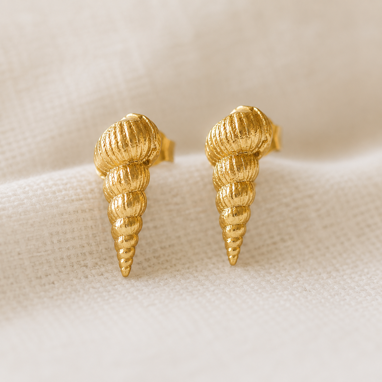 gold-vermeil-shell-stud-earrings.jpg Gold Vermeil Shell Stud Earrings handcrafted in Greece