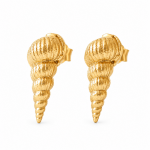 Gold Vermeil Shell Stud Earrings handcrafted in Greece