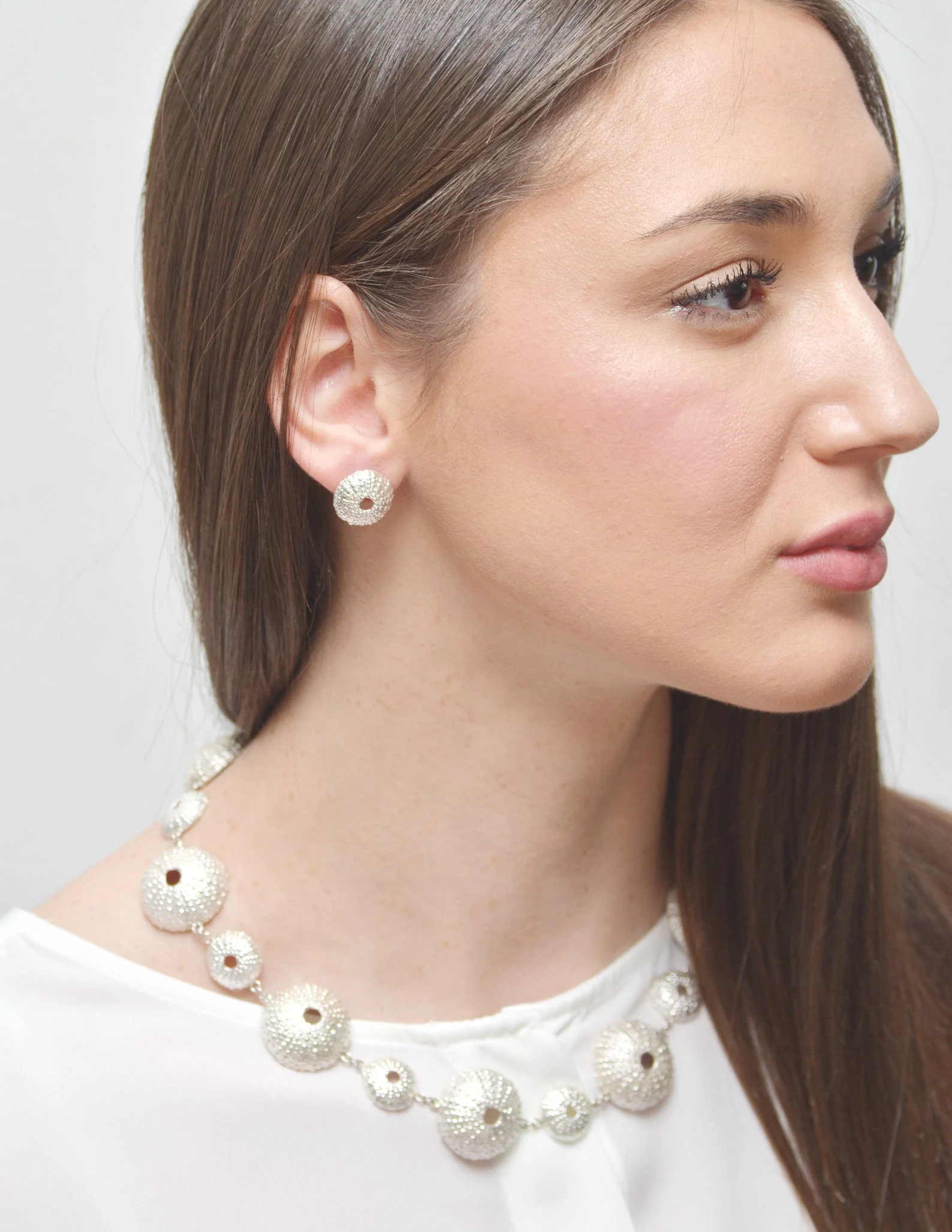 silver-sea-urchin-stud-earrings.jpg Handmade 925 sterling silver sea urchin stud earrings inspired by marine life.