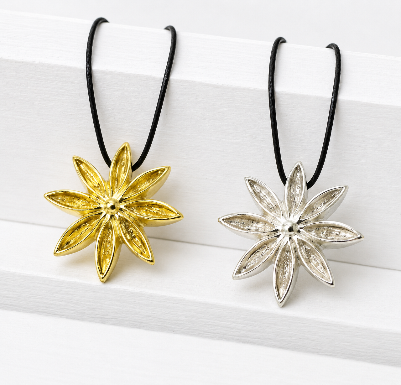 star-anise-spice-necklace Handmade gold plated Star Anise pendant necklace by Lilly's Papillon.