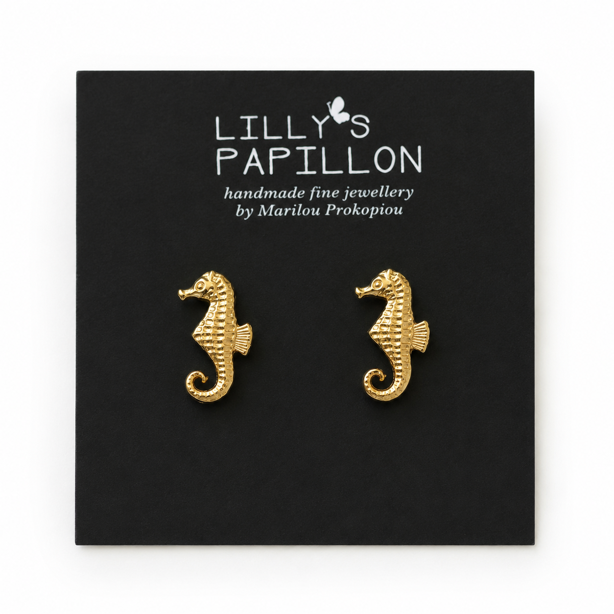 gold-vermeil-seahorse-stud-earrings.jpg Gold Vermeil Seahorse Stud Earrings handcrafted in Greece
