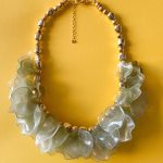 green flower necklace for weddings and special occasions