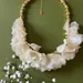white-flower-gold-necklace White flower necklace for weddings and special occasions