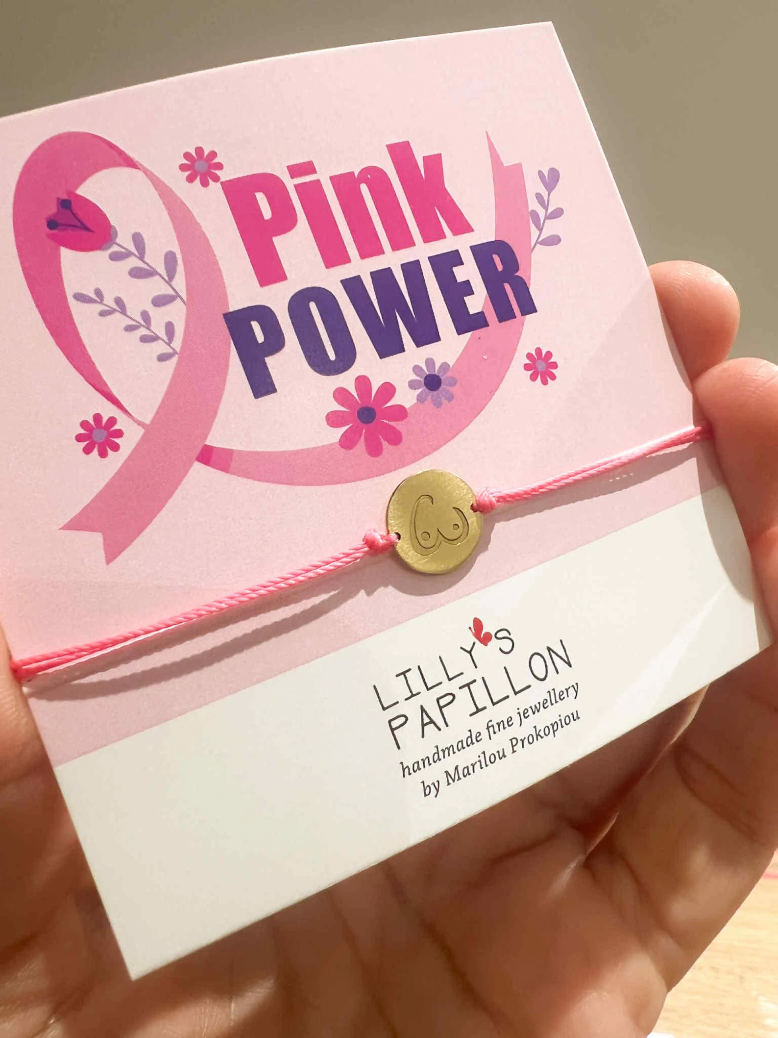 pink-power-breast-cancer-awareness-bracelet-handmade.jpg Handmade Pink Power Breast Cancer