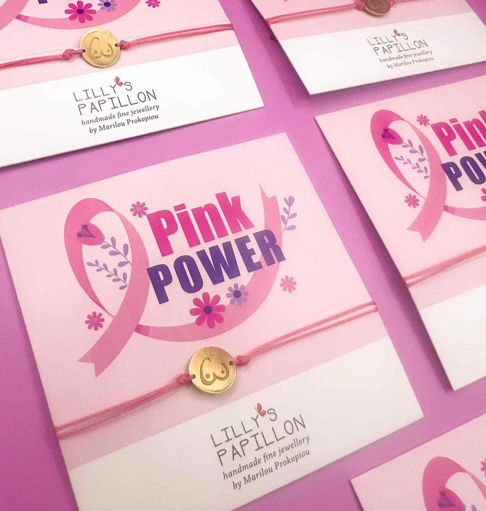 pink-power-breast-cancer-awareness-bracelet-handmade.jpg Handmade Pink Power Breast Cancer